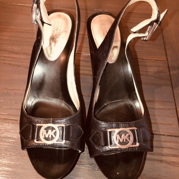 Michael Kors Black Wedge Sandal - Picture 4 of 6